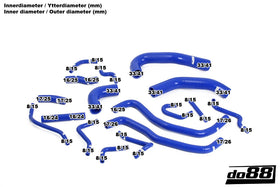 do88 Suzuki Swift Sport 1.6 05-10 Coolant Hoses Blue - 0