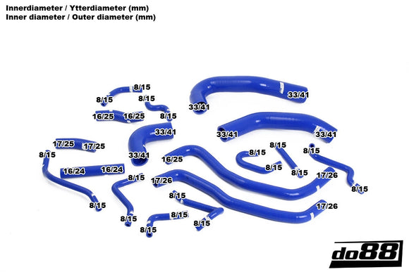 do88 Suzuki Swift Sport 1.6 05-10 Coolant Hoses Blue