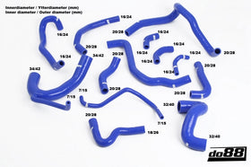 do88 98-02 Audi S4/RS4 2.7L BiTurbo (B5) Radiator Hoses - Blue - 0