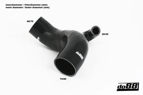 do88 Volvo 740/760/780 Turbo 83-89 Inlet Hose Black - 0