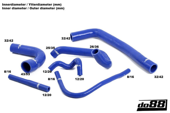 do88 SAAB 9000 Turbo 94-98 Coolant Hoses Blue