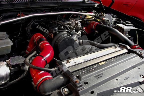 do88 Volvo 700/900 Turbo (w/o AC) Pressure Hoses Red