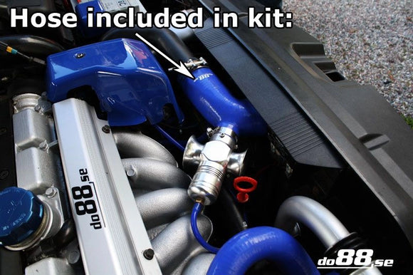 do88 Volvo 850/S70/V70 Intercooler Outlet Hose w/25mm BOV Connection Blue