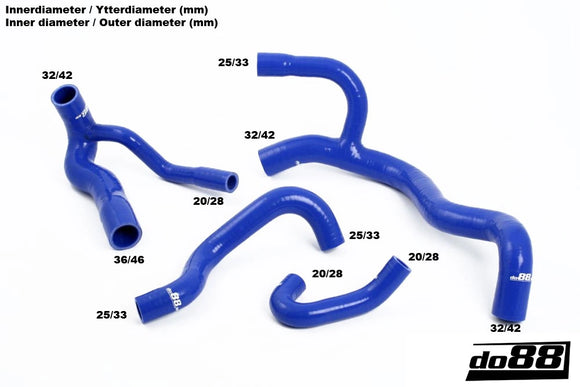 do88 90-92 Audi S2 2.2T (3B) Radiator Hoses - Blue