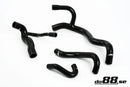 do88 92-96 Audi S2/RS2 2.2T (ABY/ADU) Radiator Hoses - Black-1