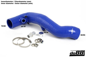 do88 Volvo S60/V70/XC70/S80/XC90 Turbo 3in Inlet Hose Blue - 0