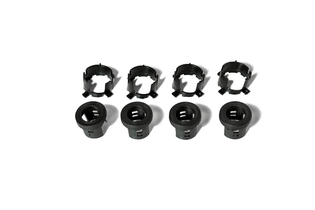 DV8 Offroad Jeep/Dodge/RAM Front Bezel & Rear Clip Replacement Kit for MOPAR Sensors - Set of 4
