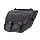 Willie & Max Universal Braided Compact Slant Saddlebags (12 in L x 9.5 W x 5.5 in H) - Black-1