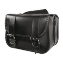 Willie & Max Universal Braided Straight Saddlebags (14.5 in L x 12 in W x 5.5 in H) - Black-1