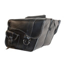 Willie & Max Universal Ranger Braided Large Slant Saddlebags (16 in L x 11 in W x 6.5 in H) - Black-1