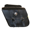 Willie & Max Universal Deluxe Compact Slant Saddlebags (12 in L x 9.5 in W x 5.5 in H) - Black-1