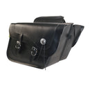 Willie & Max Universal Deluxe Large Slant Saddlebags (16 in L x 11 in W x 6.5 in H) - Black-1