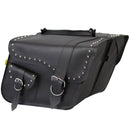 Willie & Max Universal Ranger Studded Large Slant Saddlebags (16 in L x 11 in H x 6.5 in W) - Black-1