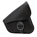 Willie & Max HD Sportsters, Custom Hard Tails Leather Swingarm Bag Dual Shock w/Blk Buckle - Black-1