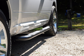 Deezee 14-19 Chevrolet Silverado Tubes - 3In Round Black Steel ExtCab - 0