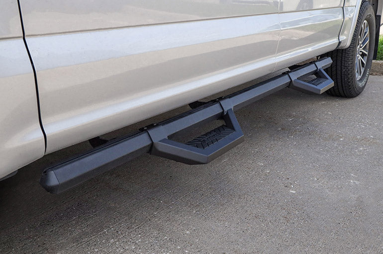 Deezee 99-23 Chevrolet/GMC/Dodge/Ford Full Size Truck Hex Cast - Crew Cab Side Steps (Txt Blk) - 0
