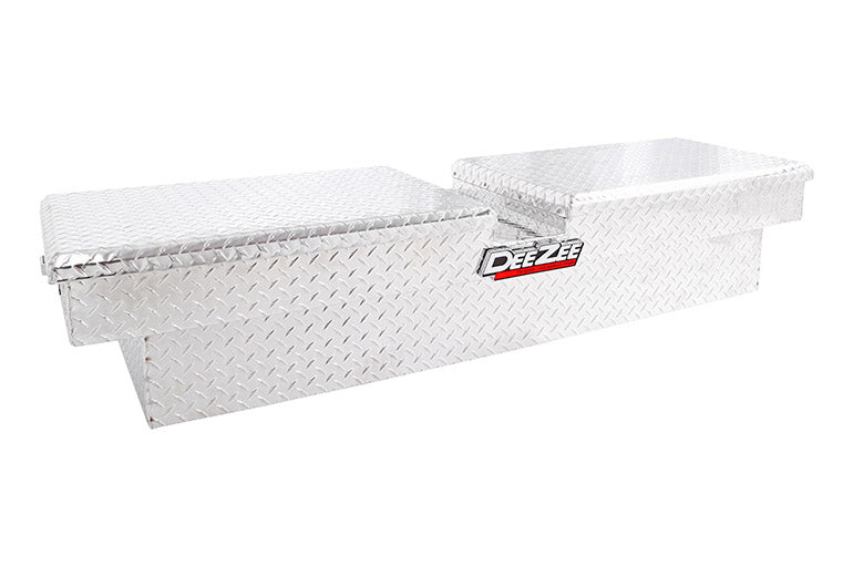 Deezee Universal Tool Box - Red Crossover - Double BT Alum Mid Size
