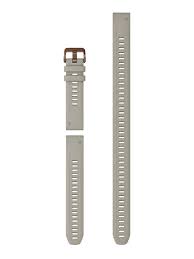 Garmin QuickFit 20 Watch Bands. French Gray Silicone (3-piece Dive Set)