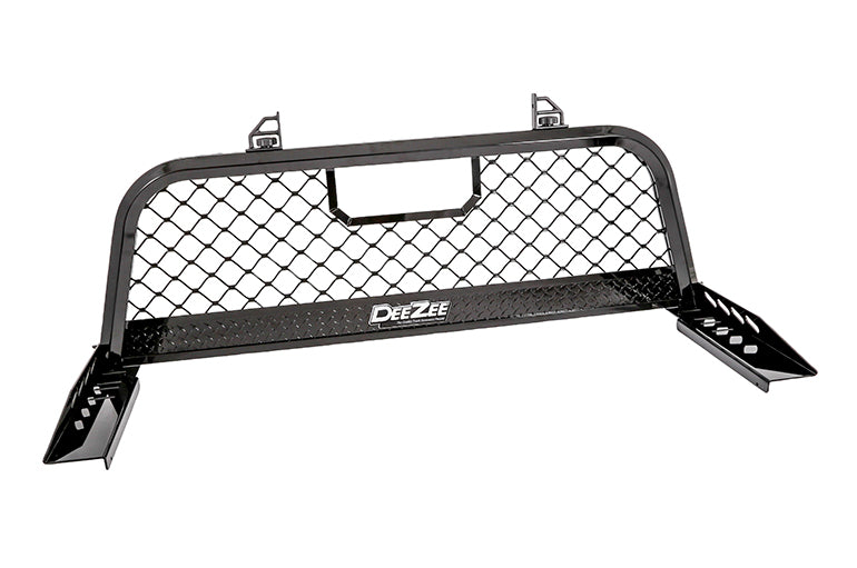 Deezee 17-23 Ford SuperDuty Cargo Management Cab Rack - Txt Blk Mesh