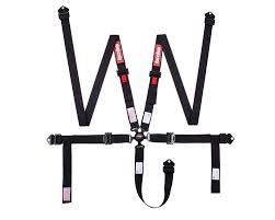 RaceQuip Camlock 5 Point 2In Auto Racing Harness Set / Pull-Down Lap / SFI 16.1 Seat Belt Set- Black