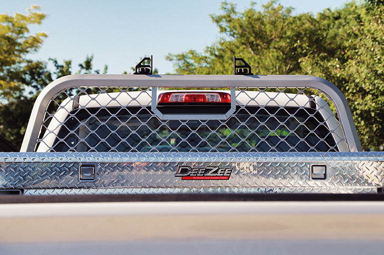 Deezee 13-23 Dodge/Ram Ram Cargo Management Cab Rack - Silver Mesh - 0
