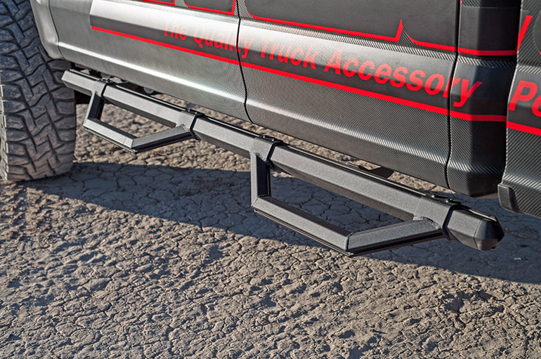 Deezee 99-23 Chevrolet/GMC/Dodge/Ford Full Size Truck Hex Series - Crew Cab Side Steps (Txt Blk) - 0