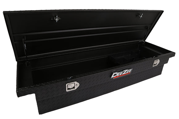Deezee Universal Tool Box - Red Crossover - Single Lid Black BT Pull Handle (Low/Txt Blk)