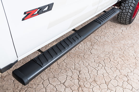 Deezee 99-23 Chevrolet/GMC/Dodge/Ford Full Size Truck Tubes - 6In Oval - Black Steel (ExtCab)