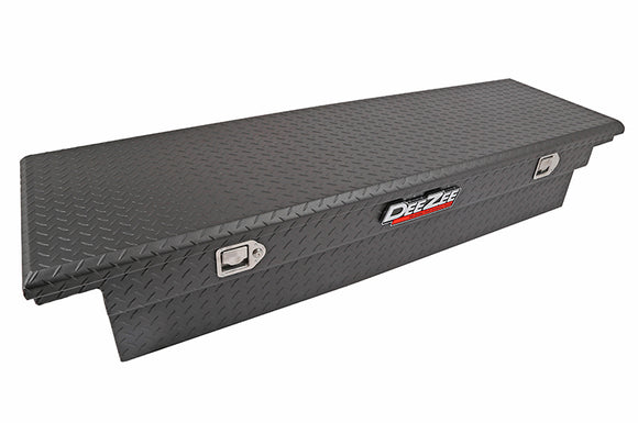 Deezee Universal Tool Box - Red Crossover - Single Lid Black BT Pull Handle (Low/Txt Blk)