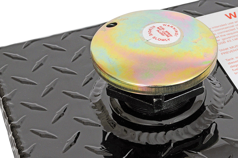 Deezee Universal Tanks - Long Rectangle Black-Tread Aluminum - 0