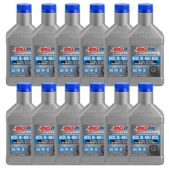 AMSOIL 5W-30 100% Synthetic Diesel Oil Case of 12