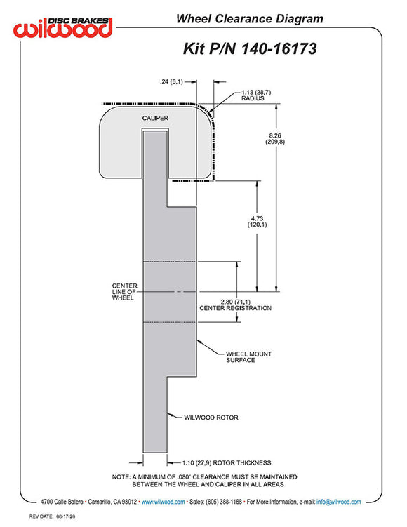 Wilwood EPB Rear Kit AERO4 Big Ford 2.36 OffSet