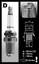 Brisk Silver Racing DR10S Spark Plug - Priced Each-3