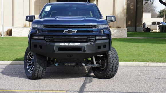 Road Armor 19-20 Chevy 1500 Stealth Front Bumper w/Pre-Runner Guard - Tex Blk