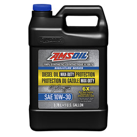 AMSOIL Signature Series 10W-30 100% Synthetic Max-Duty Diesel Oil 3.78 Liter Jug