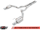 AWE Touring Edition Cat-back Exhaust for S550 Mustang GT - Chrome Silver Tips-5