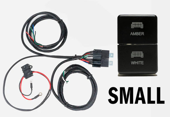 Cali Raised 43 Amber/White Dual Function Led Bar - Dual Function Wire Harness/Small Dual Function S