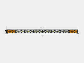 Cali Raised 43 Amber/White Dual Function Led Bar - Dual Function Wire Harness/Tall Dual Function Sw