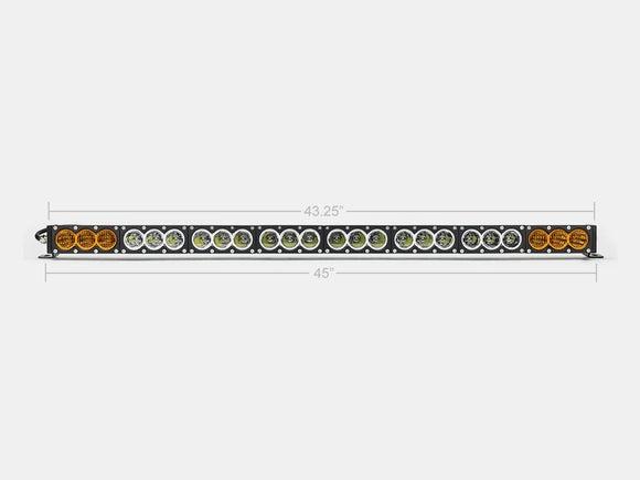 Cali Raised 43 Amber/White Dual Function Led Bar - Dual Function Wire Harness/SQ Dual Function Switch