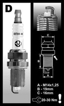 Brisk Silver Racing DR12YS Spark Plug (Priced Each) - VW/Audi 2.0T FSI & TSI / MINI 2.0L Turbo-3