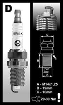 Brisk Silver Racing DR14YS Spark Plug - Priced Each-3