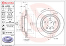 Brembo 95-99 BMW M3/98-02 Z3 Rear Right Premium UV Coated OE Equivalent Rotor 34212227178-2