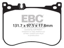 EBC 14+ Mercedes-Benz S550 4.7 Twin Turbo AMG Sport Pkg Redstuff Front Brake Pads-2