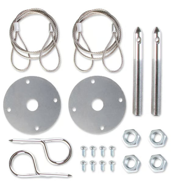 Mr. Gasket Hood Or Deck Pin Kit - Competition With Lanyards