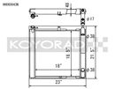 Koyo 89-92 Mazda RX-7 1.3L FC NA/Turbo (MT) N-FLO Technology Radiator  *OE Shroud Requires Trimming*-2
