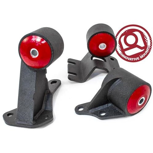 Innovative 90-93 Integra B-Series Black Steel Mounts 60A Bushings (Auto to Manual Cable)