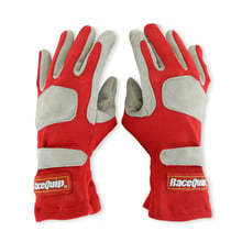 RACEQUIP 1-LYR SFI-1 GLOVE MED RED