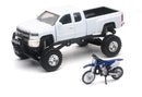 New Ray Toys Chevolet Silverado with Yamaha Dirt Bike/ Scale - 1:32-1