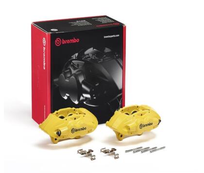 Brembo OE 16-21 BMW M2/17-18 M3/17-20 M4/14-16 M235i Hydraulic Front X-Style Brake Calipers - Yellow 34106855475