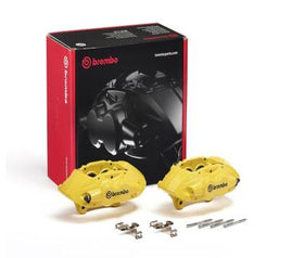 Brembo OE 16-21 BMW M2/17-18 M3/17-20 M4/14-16 M235i Hydraulic Front X-Style Brake Calipers - Yellow 34106855475